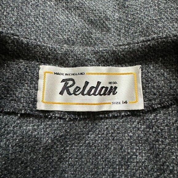 Vintage Reldan Grey Wool Renaissance Fair Cropped Blazer Jacket Made in England - Picture 4 of 7
